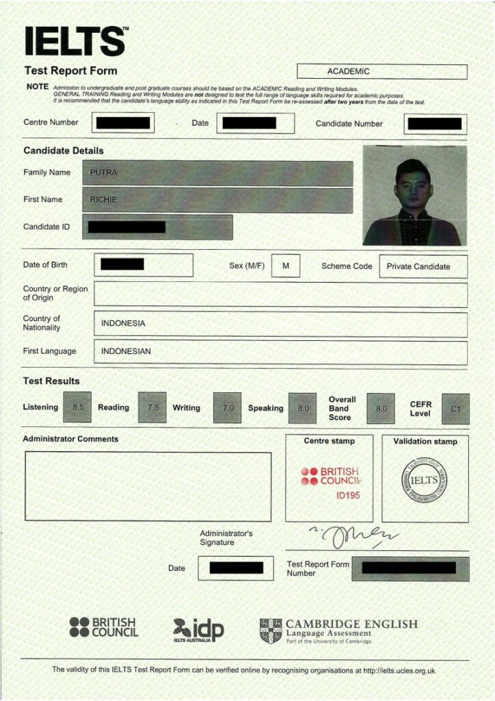 authentic certifiacate ielt